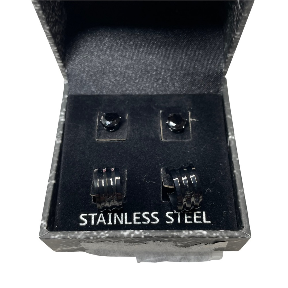 Steeltime Earrings 2 sets NWOT